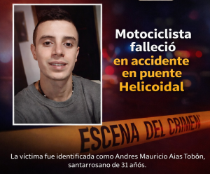 Motociclista perdió la vida en accidente registrado en el puente Helicoidal