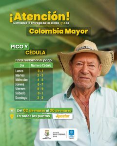 Entrega de subsidios de Colombia Mayor alcanza el 50 % en Risaralda