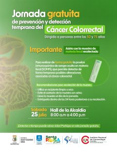 🩺 Jornada gratuita para la prevención y detección temprana del cáncer colorrectal en Santa Rosa de Cabal